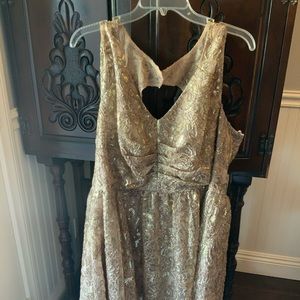 ModCloth Decode Twinkling at Twilight Dres in Gold